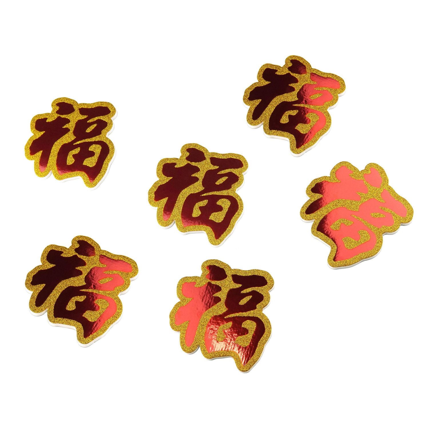 Décalcomanie en mousse pailletée 6 ct