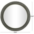 thumbnail image 3 of CosmoLiving by Cosmopolitan 32" x 32" Black Layered Beaded Wall Mirror, 3 of 11