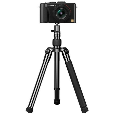 MOMAX Lightweight Compact Aluminum Alloy Two-in-One Camera Tripod and Monopod Stand with Carrying Case, Black,