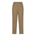 thumbnail image 6 of Comdrip Women's Pants, Pants for Women High Waisted Crop Work Pants Summer Casual Slacks Yoga Dress Pant Wide Leg Pants Woman Khaki S, 6 of 7