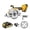 1 Battery + 1 Saw Blade, variant on 5 Inch Cordless Brushless Mini Circular Saw, 3-Speed, 6900 RPM, 2.0/4.0Ah Battery & Fast Charger, 0°/45° Bevel Cut, for Wood Tile Plastic Soft Metal Stone