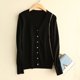 thumbnail image 1 of YSZWDBLX-cárdigans de una sola botonadura para mujer, suéter de punto liso con cuello en V, cárdigans blancos ajustados para mujer, ropa de abrigo informal, 1 of 5