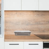 VERDANVERSE Large Utensil Holder with Cover Kitchen Organizer Drainage Grey