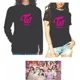 thumbnail image 1 of Sudadera Negra Playera Y Cojin De Twice, 1 of 3