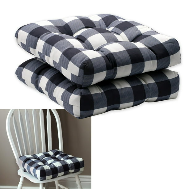 2-Pack Kitchen Dining Chair Pad Reversible Seat Cushion for Indoor Use