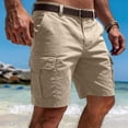 thumbnail image 2 of Cargo Shorts for Men Relaxed fit Elastic Waist Athletic Work Shorts Summer Lightweight Hiking Shorts Multi Pockets,3XL, 2 of 5