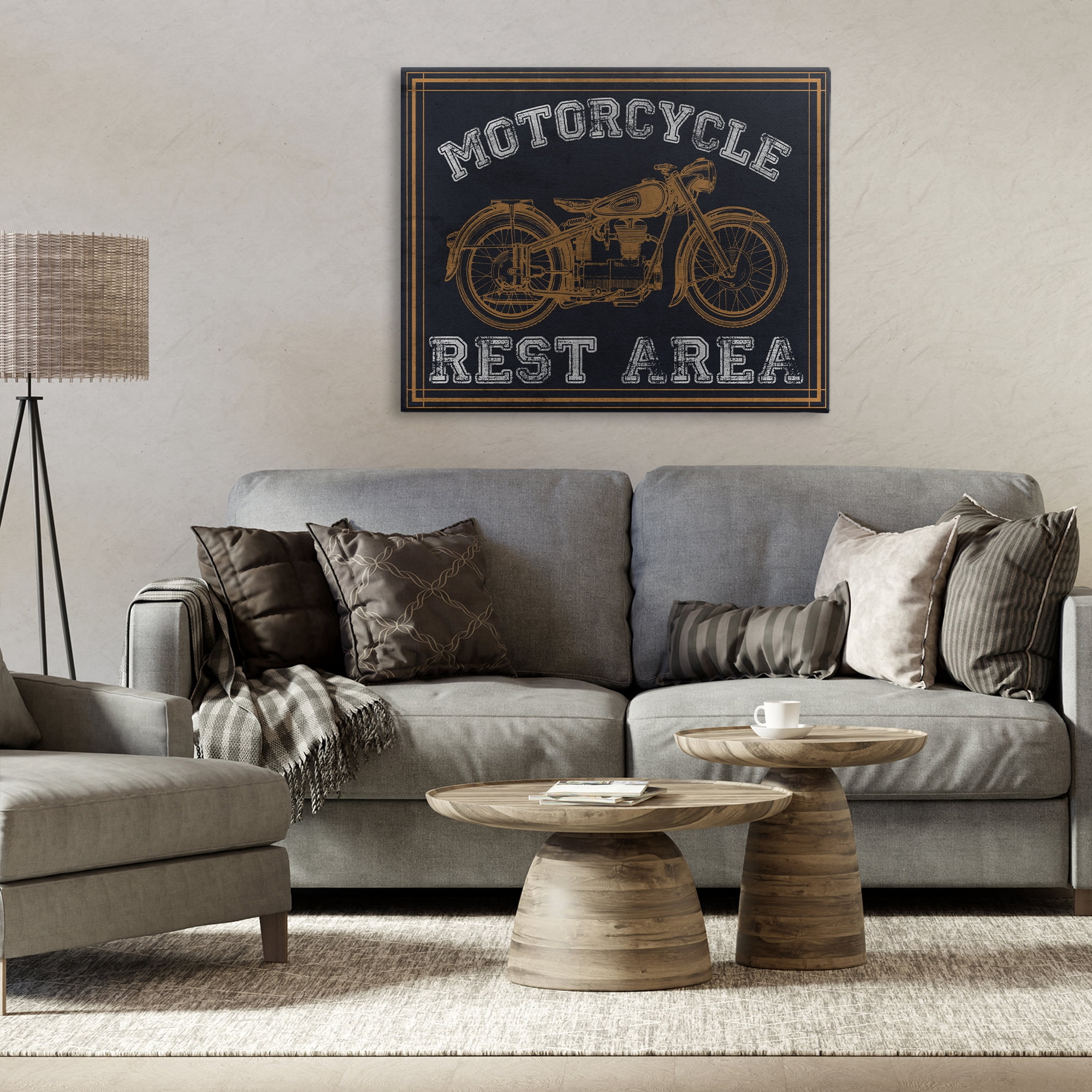 Stupell Industries Motorcycle Rest Area Canvas Wall Art, design by Marcus Prime