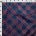 thumbnail image 3 of oneOone Cotton Cambric Fabric Tartan Check Print Sewing Fabric BTY 56 Inch Wide, 3 of 4