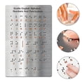 thumbnail image 1 of Tablero del alfabeto Braille, alfabeto inglés Braille, herramienta educativa portátil para aprender Braille con puntos elevados para principiantes y, 1 of 8