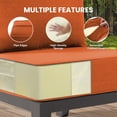 thumbnail image 2 of Jentlehouse Outdoor Deep Seat Cushion 24" X 24" X 6" for Patio Furniture,Outdoor Chair Cushions Water & Fade Resistant Patio Furniture Cushions for Wicker Chair, Sofa, Couch, Orange (Set of 4), 2 of 8