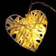thumbnail image 1 of Cadena De Luz De Ratán De Planta De Ratán Natural, Cadena De Luz De Ratán En Forma De Corazón Luz De Ratán Romántica, 2,8 X 2,8 Pulgadas Para Fiesta En Casa, 1 of 7