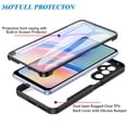 thumbnail image 3 of CCSamll for Samsung Galaxy A55 Clear Case with Screen Protector, Full Body Protective Soft TPU Rugged Bumper Slim Case Shockproof Phone Cover for Samsung Galaxy A55 5G QC Black, 3 of 8