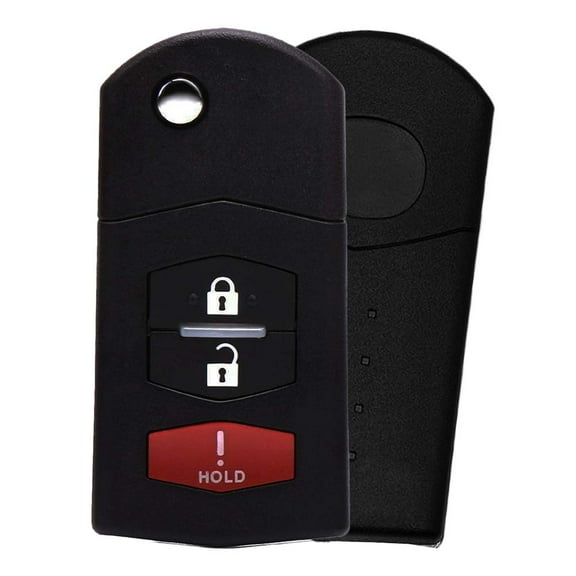 AKS KEYS New Replacement for Mazda 2006 - 2015 Flip Remote Key Fob 3B BGBX1T478SKE12501