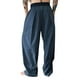 thumbnail image 4 of Pantalones largos para hombre, pantalones casuales con cintura elástica en color contrastante, pantalones holgados de color liso para hombre, pantalones largos para hombre, pantalones para hombre, 4 of 4
