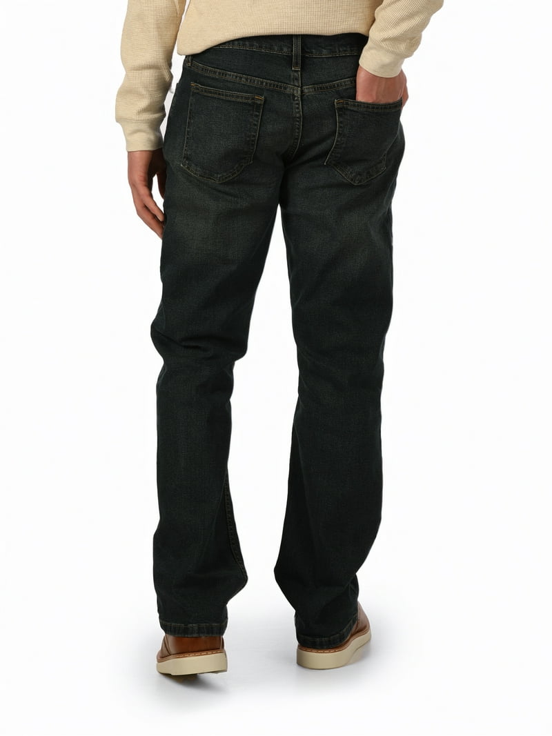 George Men's Bootcut Jeans, low-rise slim fit denim with stretch