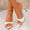 #0022-White, variant on Women's Pointed Toe Mule Heels, Crisscross Strap Patent Leather Pumps, Open Toe Slingback Dress Shoes, Versatile Summer Evening Party Footwear Gift
