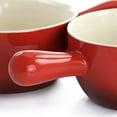 thumbnail image 2 of Crock Pot 2 Piece Stoneware 22oz Soup Bowl Set with Long Handle in Gradient Red, 2 of 7