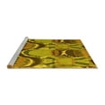 thumbnail image 2 of Ahgly Company Machine Washable Indoor Square Abstract Yellow Modern Area Rugs, 5' Square, 2 of 4