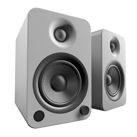 Kanto Living Yu4 2 Way Powered Bookshelf Speakers Pair Steel