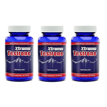 Xtreme Testrone Male Enhancement testostérone Booster Potence Horny Goat Weed (3 bouteilles) ...