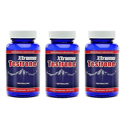 Xtreme Testrone Male Enhancement testostérone Booster Potence Horny Goat Weed (3 bouteilles) ...