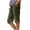 Green, variant on Linen Pants Women Women's Solid Color Cotton Linen Casual Shorts Button Side Slit Design Non-Elastic Waist Loose Relaxed Fit Lightweight Daily