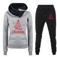 thumbnail image 1 of Puntoco Conjunto de dos piezas de suéter y pantalones estampados de manga larga con capucha y cuello redondo para mujer Puntoco Puntoco-7490, 1 of 2