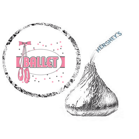 216ct Ballet Ballerina Party Hershey's Kisses Stickers / Labels