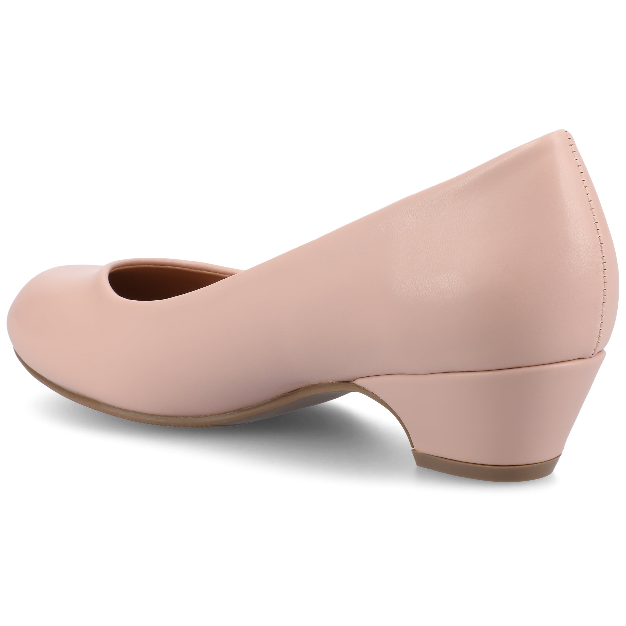 Journee Womens Saar Comfort Insole Round Toe Block Heel Pumps