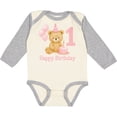 thumbnail image 3 of Inktastic Cute Teddy Bear 1st Birthday Party Boys or Girls Long Sleeve Baby Bodysuit, 3 of 5