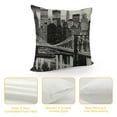 thumbnail image 4 of COMIO  City Throw Pillow Case New York City Night Landscape Rise Building Bridge Black White Cushion Cover for Men Women Sofa Armchair Bedroom Livingroom, 4 of 5