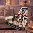 thumbnail image 6 of Dog Portrait Colorful Pet Artwork Playful Graphic Style Dog Lovers Colorful Pet Portrait Warm Flannel Blanket, Pet Adoption Gift for Living Room and Bedroom Home Decor, 6 of 9