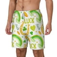 thumbnail image 2 of Balery St Patrick's Day1 Mens Swim Trunks Swim Shorts for Men Quick Dry Inseam Beach Shorts with Compression Liner Pocket-Medium, 2 of 9