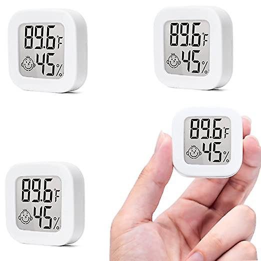 Sensor de humedad Termómetro interior Higrómetro Medidor de humedad Monitor de temperatura y humedad con pantalla LCD Fahrenheit (℉) (Blanco-3PCS)