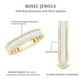 thumbnail image 5 of Rosec Jewels Baguette Shape Moissanite Half Eternity Ring for Women (2.75 CT, D-VS1 Quality), 14K Yellow Gold, US 12.50, 5 of 8