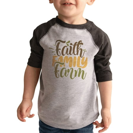 

7 ate 9 Apparel Kids Farm Life Shirts - Faith Family Farm Grey Shirt 3T