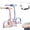 Blue+Pink, variant on Upper Belly Resistance Band, Foot Pedal Resistance Band, 6-Tube Elastic Yoga Pedal Puller, Multi-Function Yoga Elastic Pull Rope for Abdominal, Waist & Leg Slimming