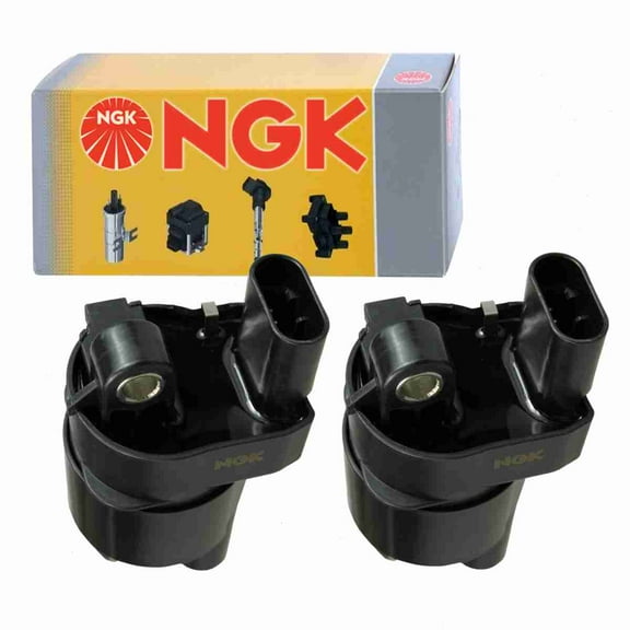 2 pc NGK 48933 Ignition Coils for 12573190 178-8399 178-8407 2505-311072 36-1194 673-7104 8-12573-190-0 8-12699-382-0 D514A E894 GN10165 IC534 UF-414 UF414 Spark Plug Wire Boot