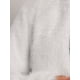 thumbnail image 5 of Abrigo de piel sintética para mujer curvy glam de talla grande, chaqueta de frente abierto, manga larga, abrigo de invierno cálido y peludo, 1X blanco, 5 of 6