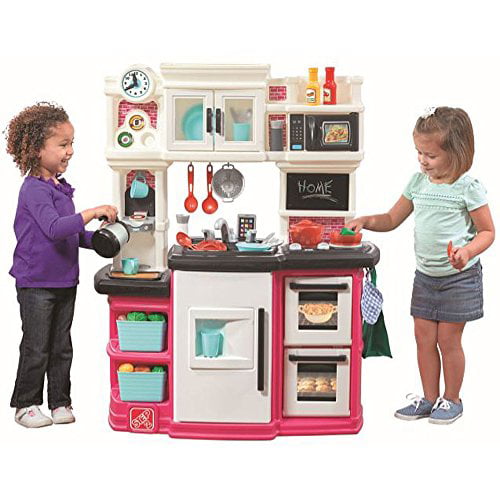 Step2 Great Gourmet Kids Play Kitchen w/ Accessory Set Pink Kids Girl Toy 