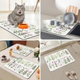 thumbnail image 3 of Dish Drying Mat, Multiple Usage Coffee Bar Mat, Kitchen Counter Mat, Absorbent Hide Stain Rubber Backed Dish Drying Pad(16.1"x24.1", 2-Row Flower), 3 of 6