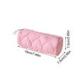 thumbnail image 3 of Dvumao Pencil Case Cute Quilted Soft Puffy Pen Bag Portable Zipper Stationery Pouch Makeup Cosmetic Office Nylon 7.48 x 2.95 x 2.95 Inch, 3 of 7