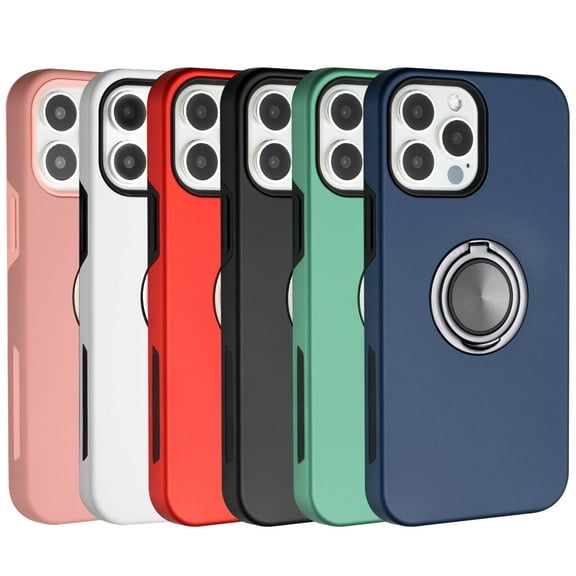 iPhone 12/12 Pro Phone Case, Durable Kickstand Magnet Ring Shock Resistant for iPhone 12/12 Pro Phone Case Black