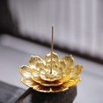 thumbnail image 3 of BRILLAR Soporte de incienso de loto, quemador de cono y varilla de latón para decoración del hogar y la oficina (2 unidades), 3 of 4