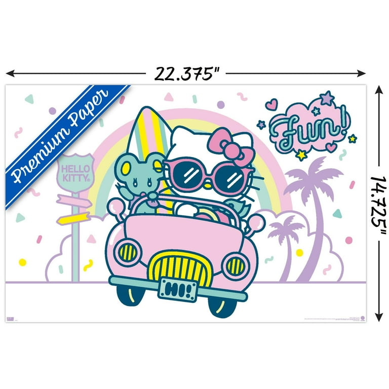Hello Kitty: 20 Kawaii Vacation - Fun Wall Poster, 14.725