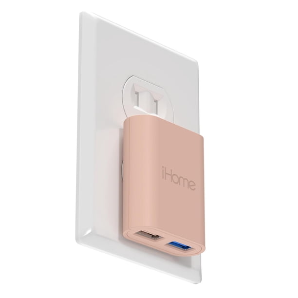 Cargador de Pared USB iHome de 2 Puertos: Cargador USB Multipuerto AC Pro, Adaptador de Enchufe USB