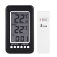 thumbnail image 2 of Digital Temperature Meter,LCD Digital Indoor Outdoor Digital Thermometer Clock Digital Wireless Thermometer Eco-Friendly Materials, 2 of 14