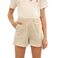 thumbnail image 2 of Langwyqu Elastic Waist Kids Girls Summer Ruffle Shorts With Pocket, 2 of 5