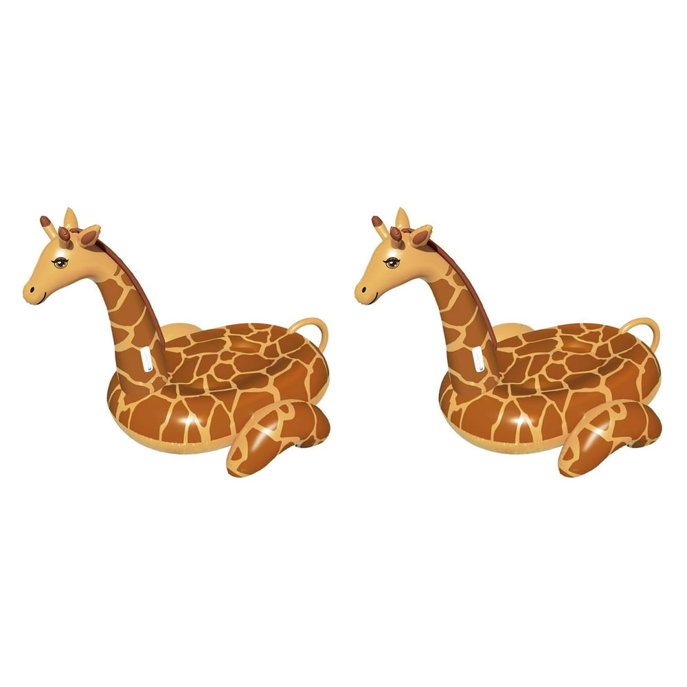 Swimline April The Giraffe Giant Inflatable RideOn Swimming Pool Float (2 Pack)