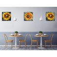 thumbnail image 4 of Sunflower Seeds Wall Art Canvas Sunflower Decor Black and White Pictures on Wall Art for Home Office Decorations Living Room Bedroom and Kitchen Decor 3 Pcs Framed Canvas Prints 16X16inches, 4 of 6